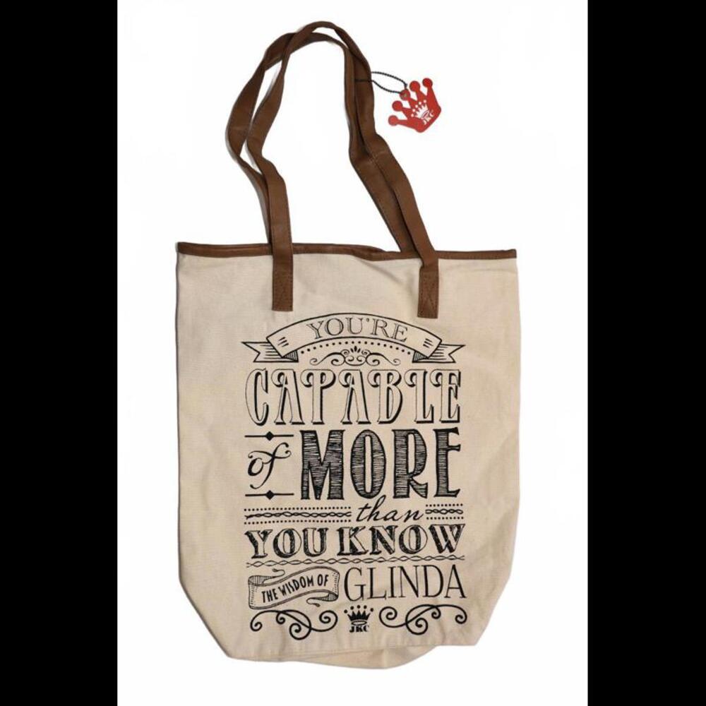 NWT-Glinda Canvas Tote Bag - You're Capable of More Than You Know Wicked/Oz
